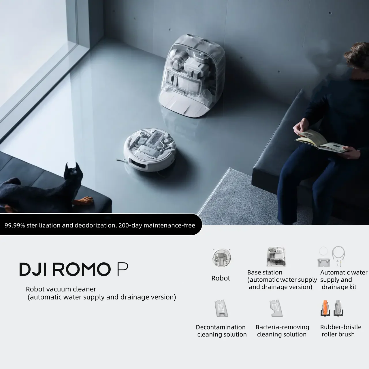 DJI ROMO P Robot Vacuum Cleaner ( automatic water supply and drainage version) — Jetayu Gadgets