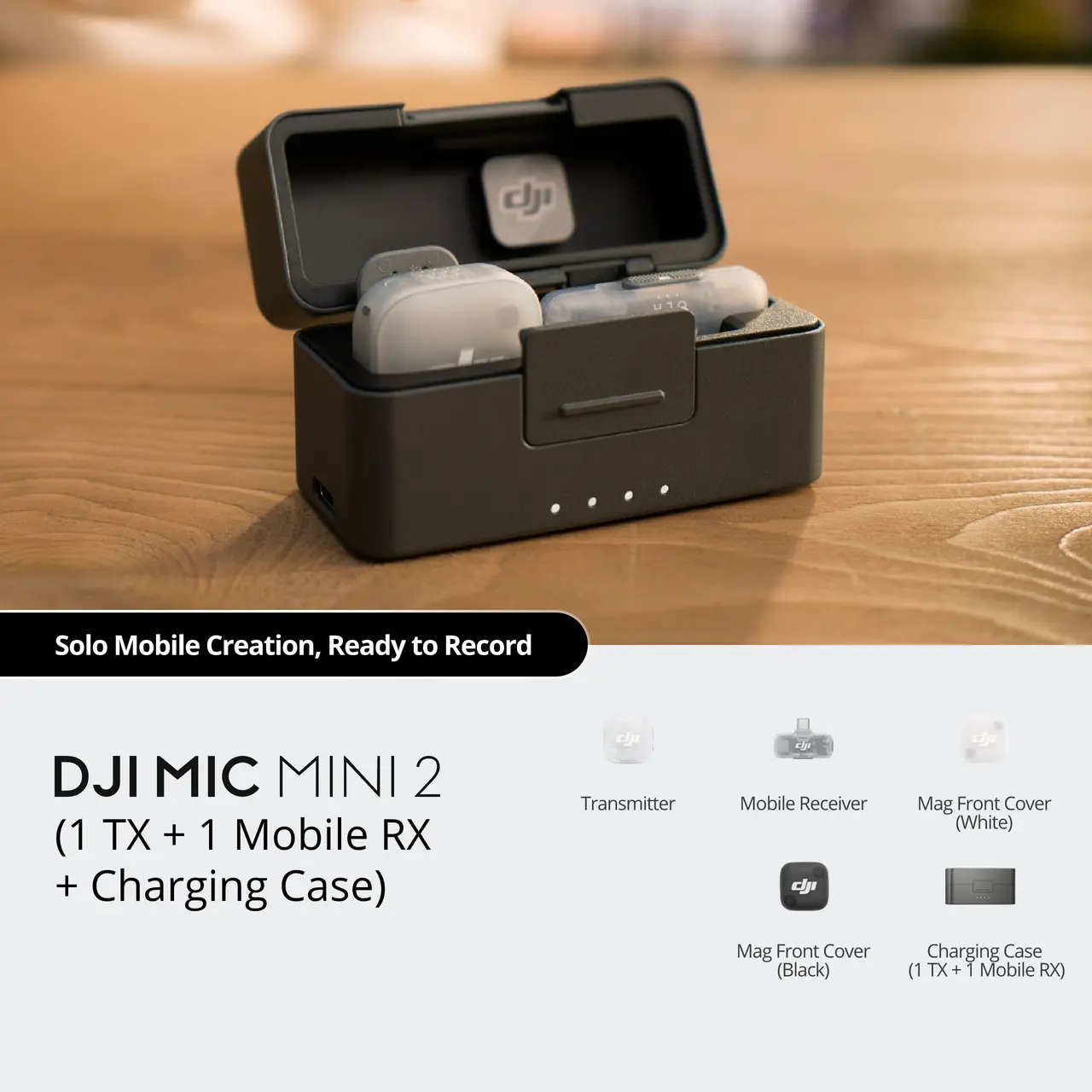 DJI Mic Mini 2 (1 TX + 1 Mobile RX + Charging Case) — Jetayu Gadgets